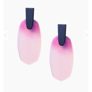 EUC Kendra Scott Aragon Navy Gunmetal In Indigo DG